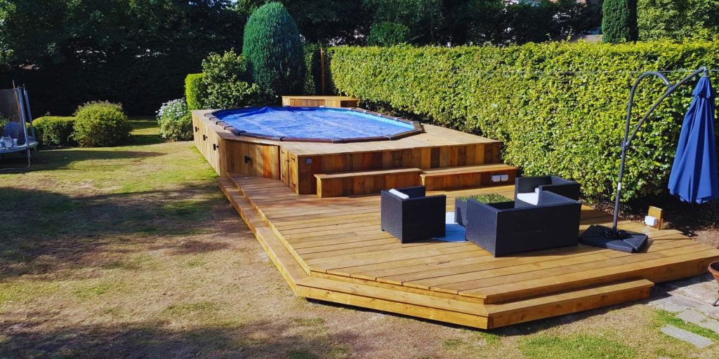 Rustic Wooden Deck Pools